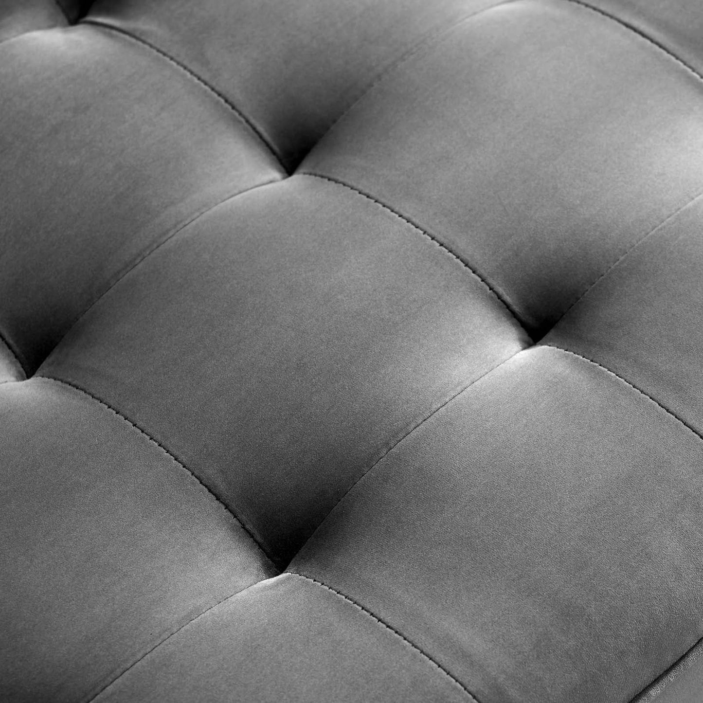 Modway Furniture Valour Modern Velvet Sofa - Stylish Mid-Century Design with Stain-Resistant Fabric & Pocket Coils