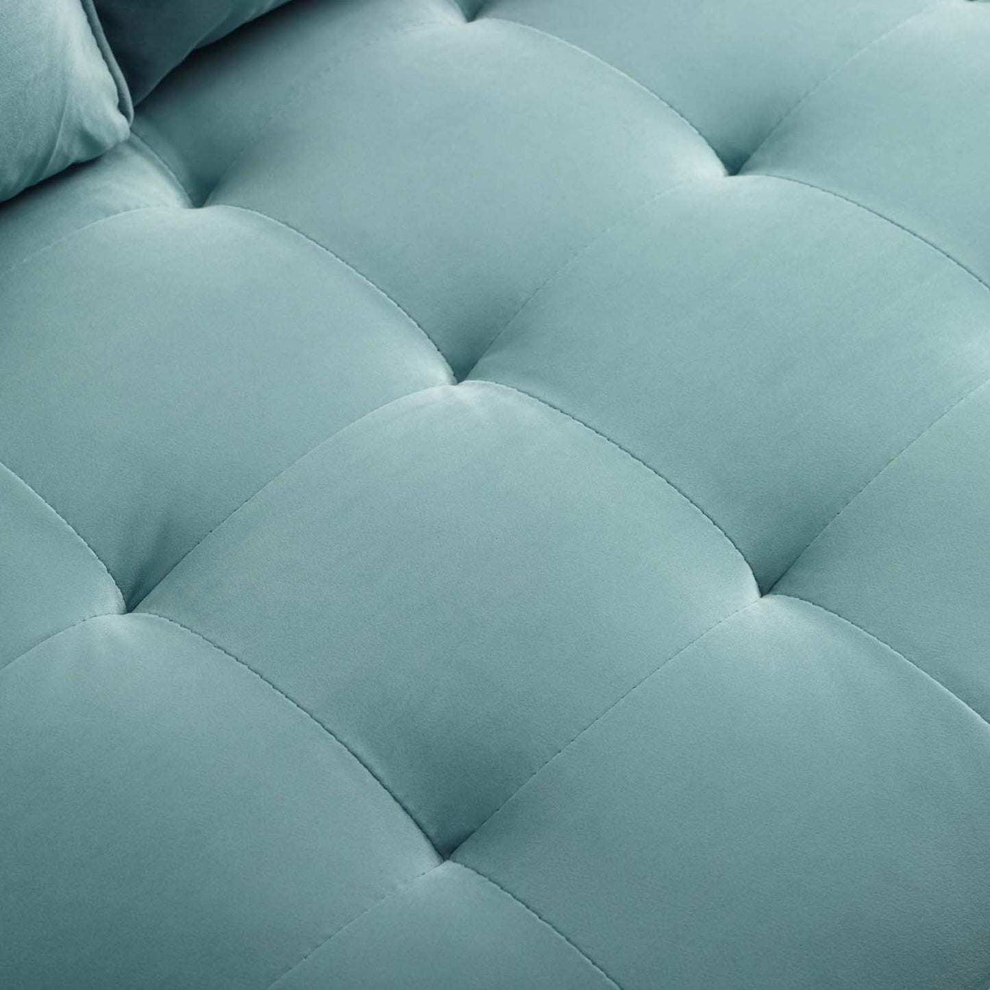 Modway Furniture Valour Modern Velvet Sofa - Stylish Mid-Century Design with Stain-Resistant Fabric & Pocket Coils