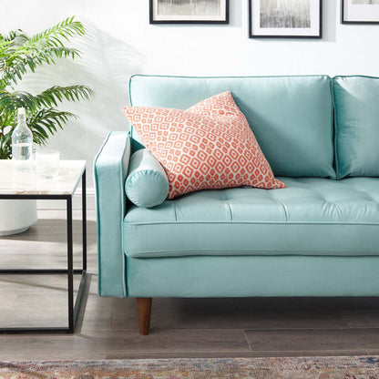Modway Furniture Valour Modern Velvet Sofa - Stylish Mid-Century Design with Stain-Resistant Fabric & Pocket Coils