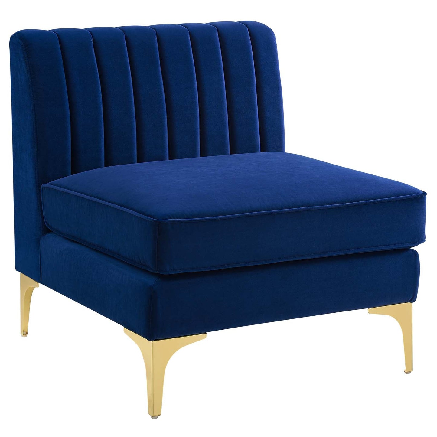 Modway Furniture Triumph Channel Tufted Performance Velvet Sofa - Luxe Glam Deco Design for Modern Living Spaces