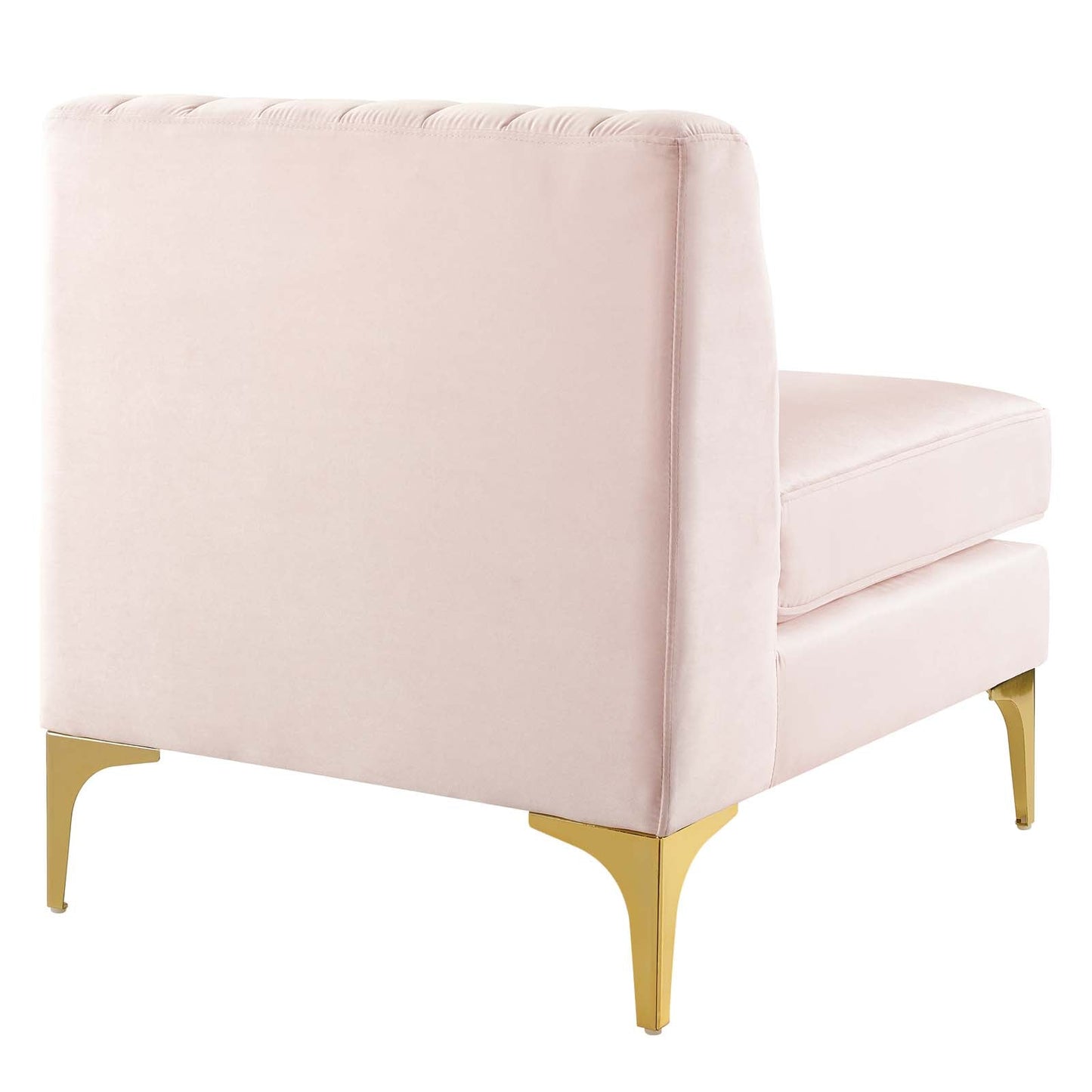 Modway Furniture Triumph Channel Tufted Performance Velvet Sofa - Luxe Glam Deco Design for Modern Living Spaces