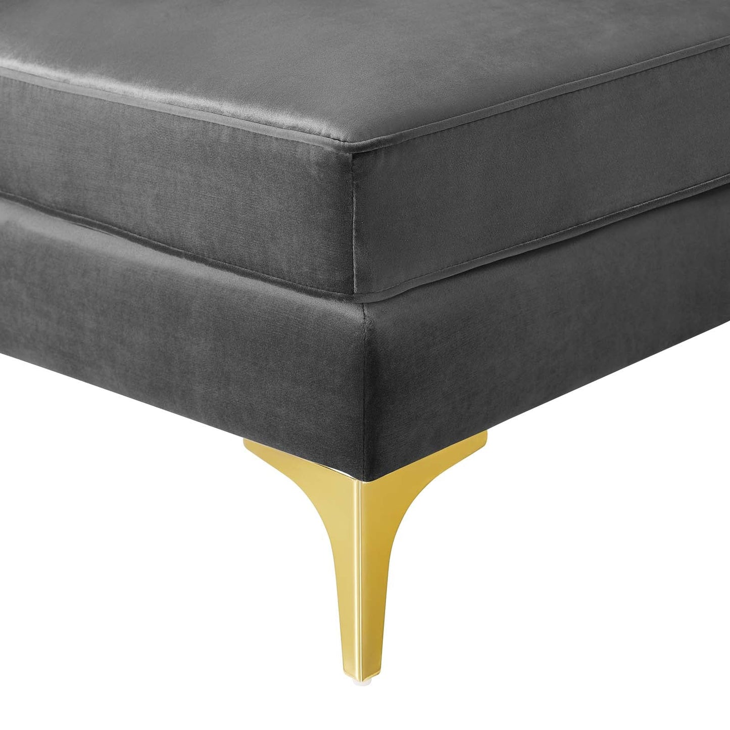 Modway Furniture Triumph Channel Tufted Performance Velvet Sectional Sofa - Luxurious Design & Comfort for Any Space