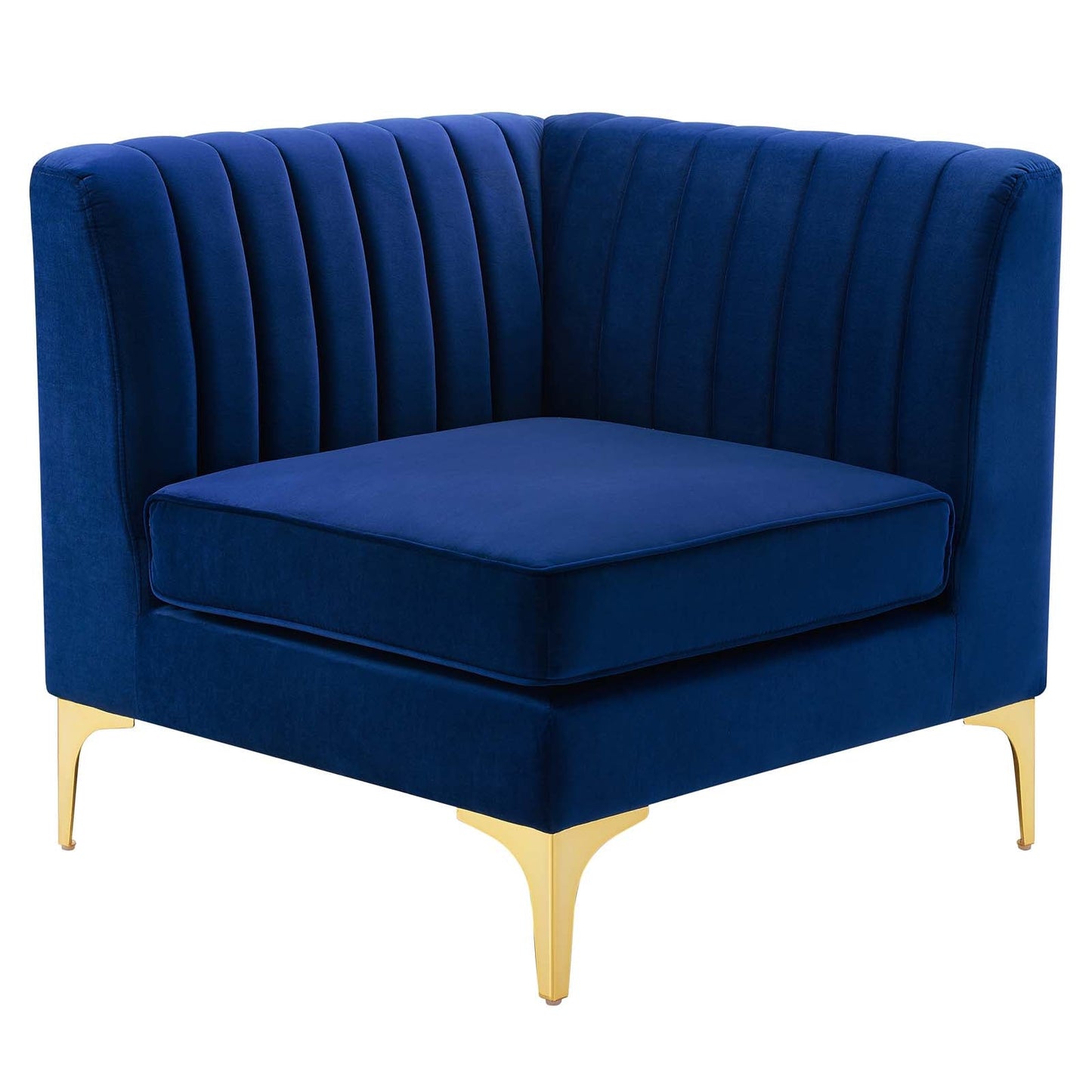 Modway Furniture Triumph Channel Tufted Performance Velvet Sectional Sofa - Luxurious Design & Comfort for Any Space