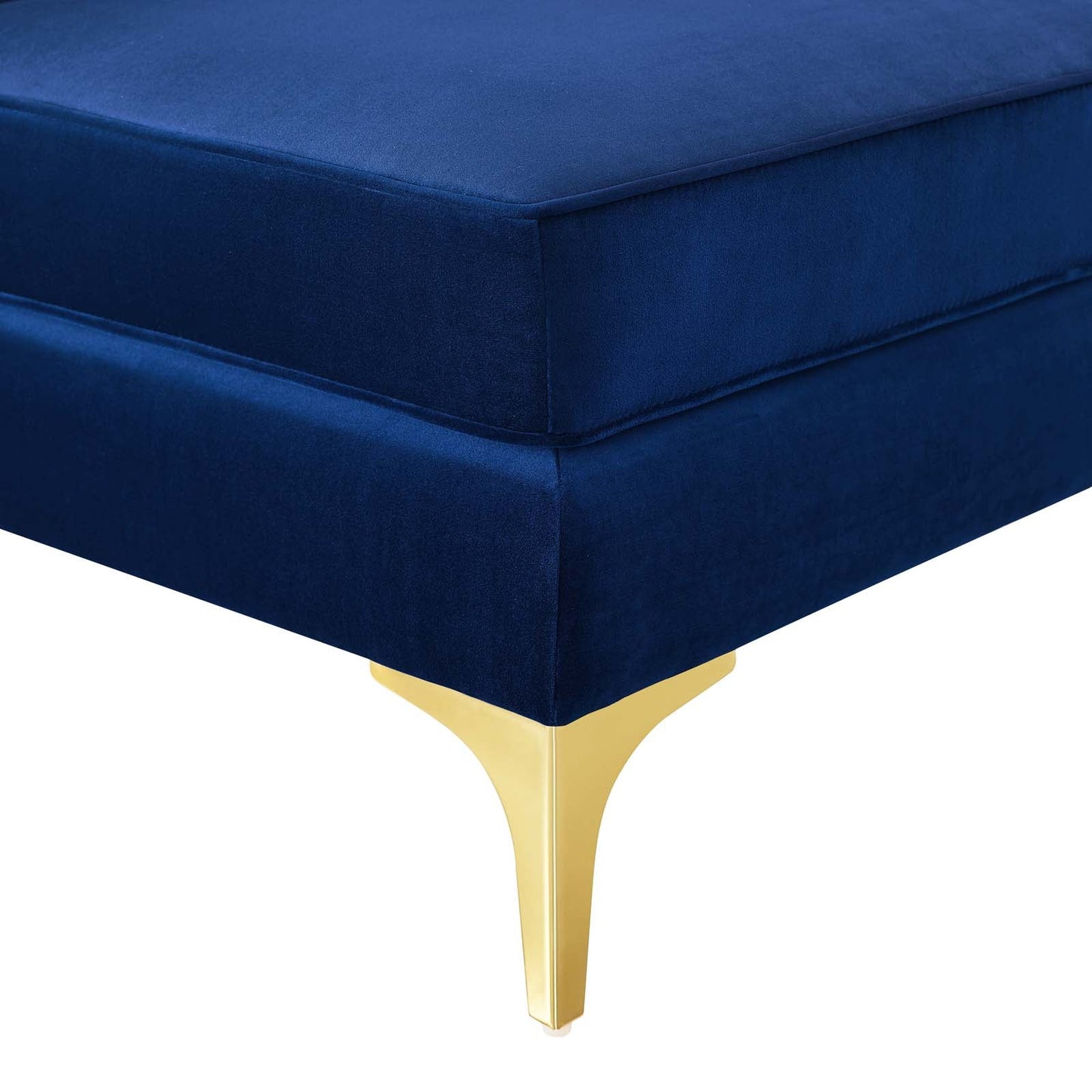 Modway Furniture Triumph Channel Tufted Performance Velvet Sectional Sofa - Luxurious Design & Comfort for Any Space