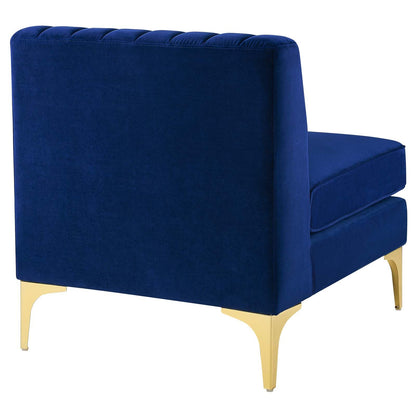 Modway Furniture Triumph Channel Tufted Performance Velvet Sectional Sofa - Luxurious Design & Comfort for Any Space
