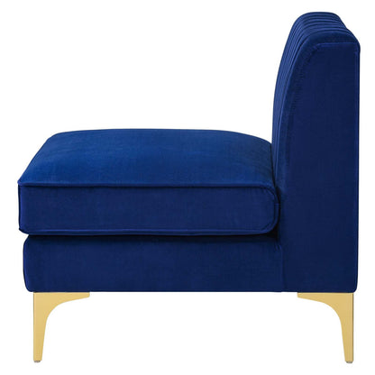 Modway Furniture Triumph Channel Tufted Performance Velvet Sectional Sofa - Luxurious Design & Comfort for Any Space
