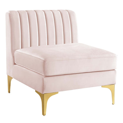 Modway Furniture Triumph Channel Tufted Performance Velvet Sectional Sofa - Luxurious Design & Comfort for Any Space