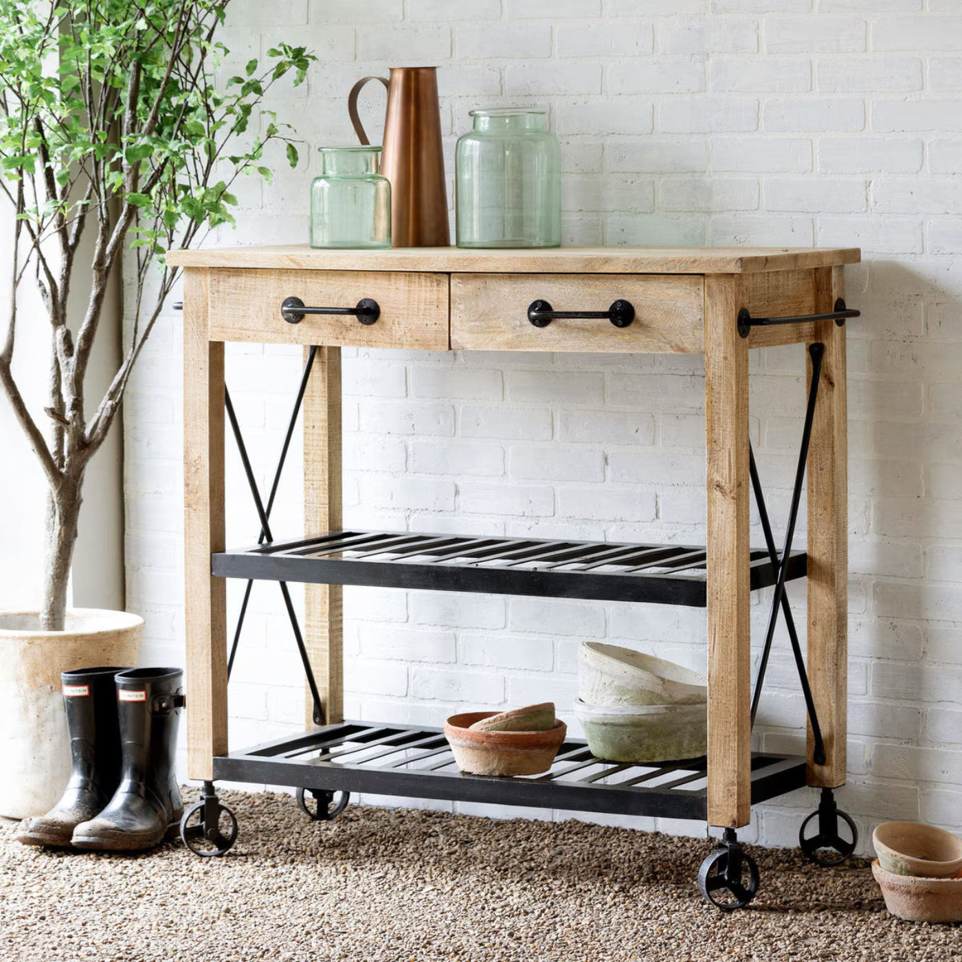 Park Hill Collection Garden Potting Cart - EFC26155