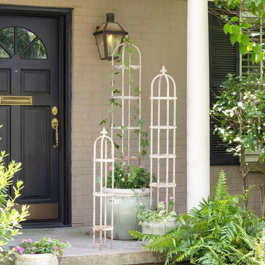 Park Hill Collection Garden Floral Iron Garden Obelisk -  EGG20151
