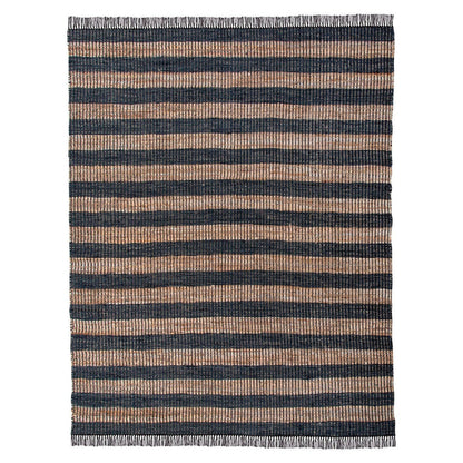 Park Hill Collection Lodge Leather and Hemp Woven Rug, 7'9" x 9'9"  - EHF06169