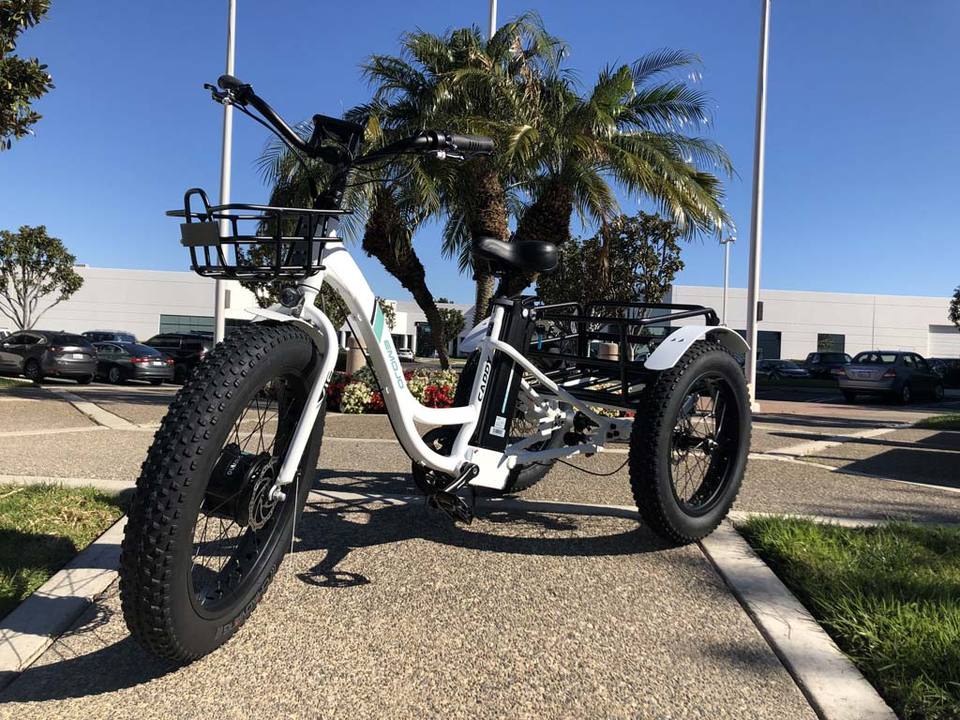 Emojo Caddy Tricycle 48V Lithium-Ion Battery 500W Motor Disc Brakes