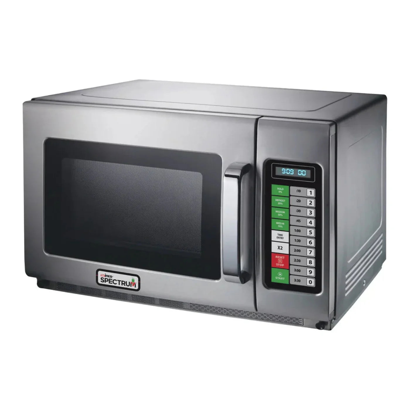 Winco EMW-1800AT Silver Commercial-Grade Microwave Oven, 1.2 Cubic Feet, 1800W - EMW-1800AT