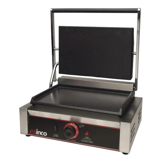 Winco ESG-1 Sandwich Grill with Single 14" Flat Plate, 120V - ESG-1