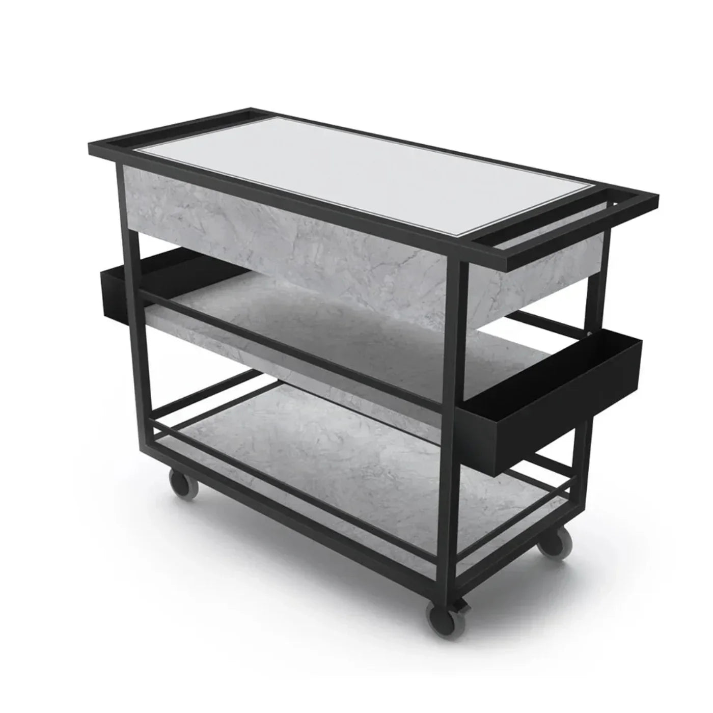 Forbes Industries F35-5511 24" Mixology Cart, Foss Essential - White or Black polyethylene work surface - F35-5511