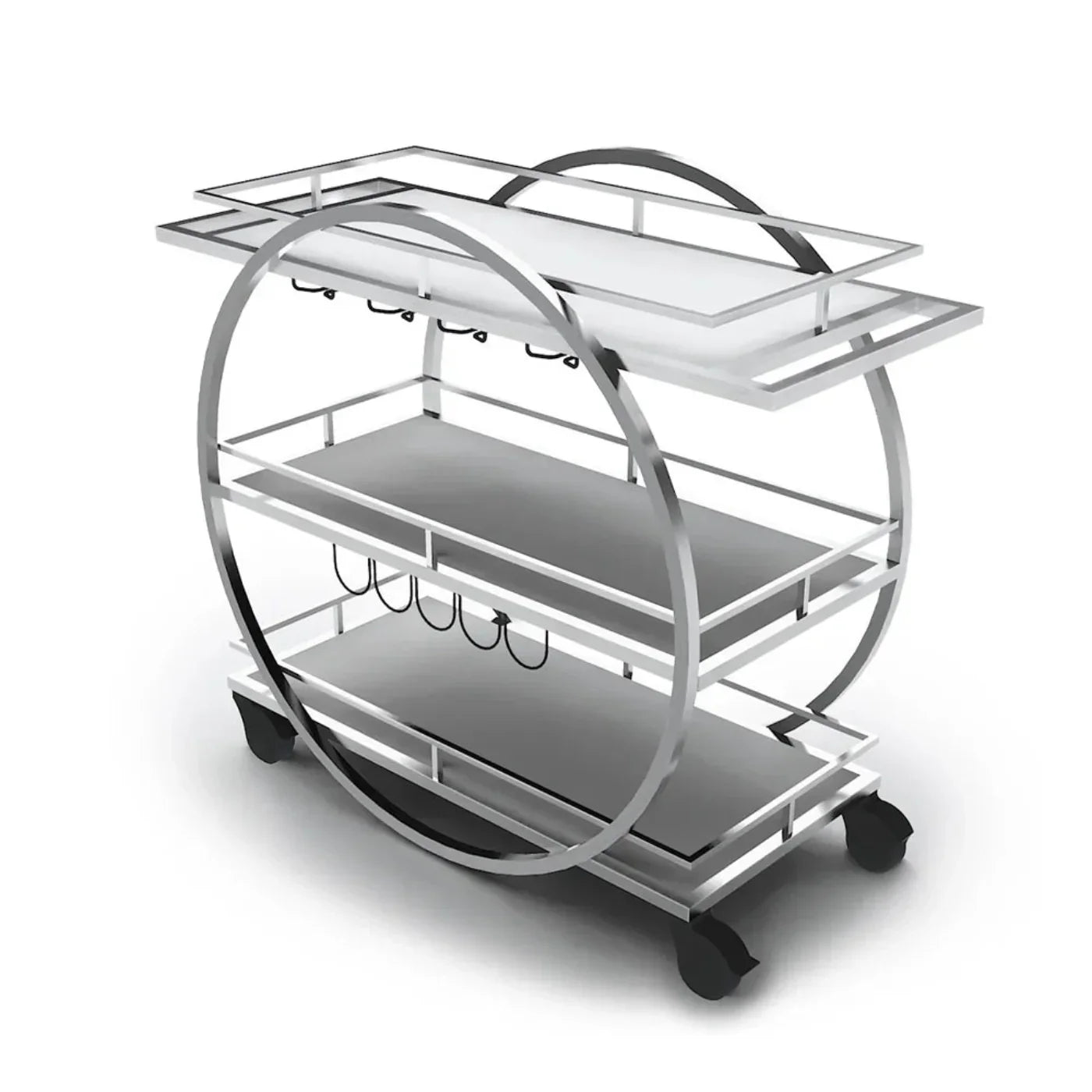 Forbes Industries F35-5573 24" Cartwheel Mixology Cart Avonite Work Surface - F35-5573