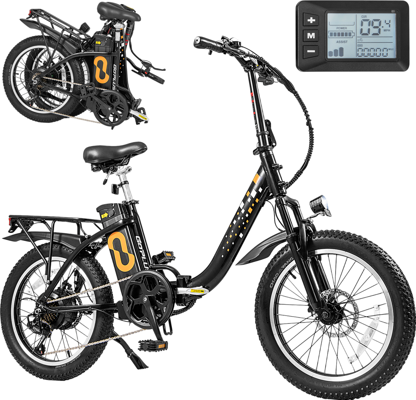 Costway Folding Electric Bike with 20" Fat Tires 750W 30 MPH 44 Mile Range New - SP38245US