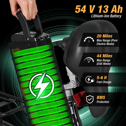 Costway Folding Electric Bike with 20" Fat Tires 750W 30 MPH 44 Mile Range New - SP38245US