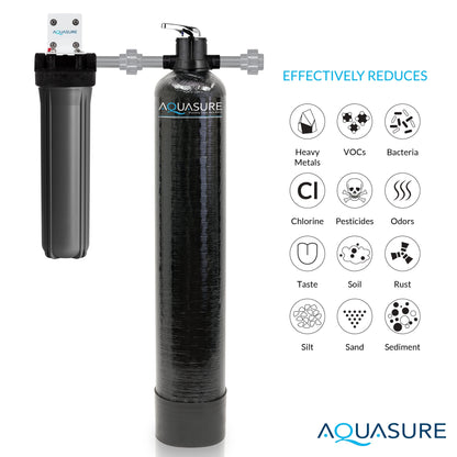 Aquasure Signature Elite | 1,000,000 Gallons Whole House Water Filter Treatment Bundle with 48,000 Grains Softener, 75 GPD Reverse Osmosis System - AS-SE1000A