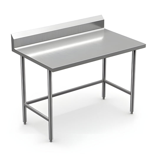 Winholt 30" x 72" All Welded Stainless Steel Knock-Down Table with Backsplash - DTBB-3072-HKD