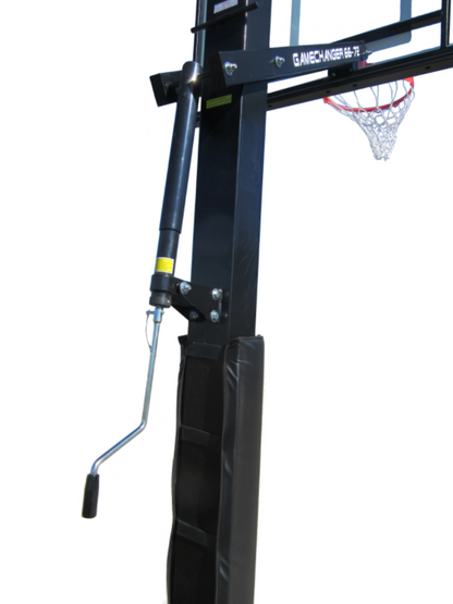 Ironclad 72" Gamechanger In-Ground Adjustable Basketball Hoop GC66-XXL  The GC66-XXL Basketball System is an in ground basketball hoop designed for realistic basketball action. Its 11 ga. 6"x6" one piece post is thicker and far superior in strength to competitors post design. The GC66-XXL includes a convenient anchor bolt mounting system that makes it easy to level or relocate the basketball goal.