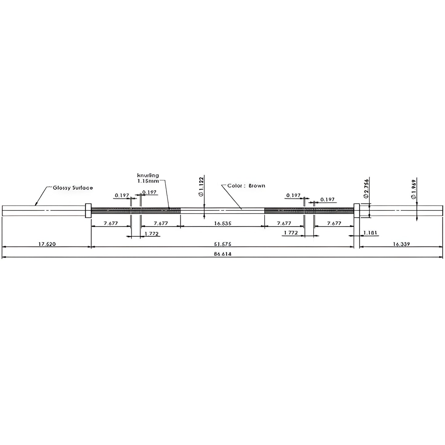 VTX Men's Training Bar - GOB-1800