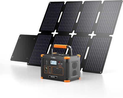 GRECELL Portable Power Station 500W with Portable Solar Panel - DYCNX0001AGEM-MXUS+DYZDB0001AGE