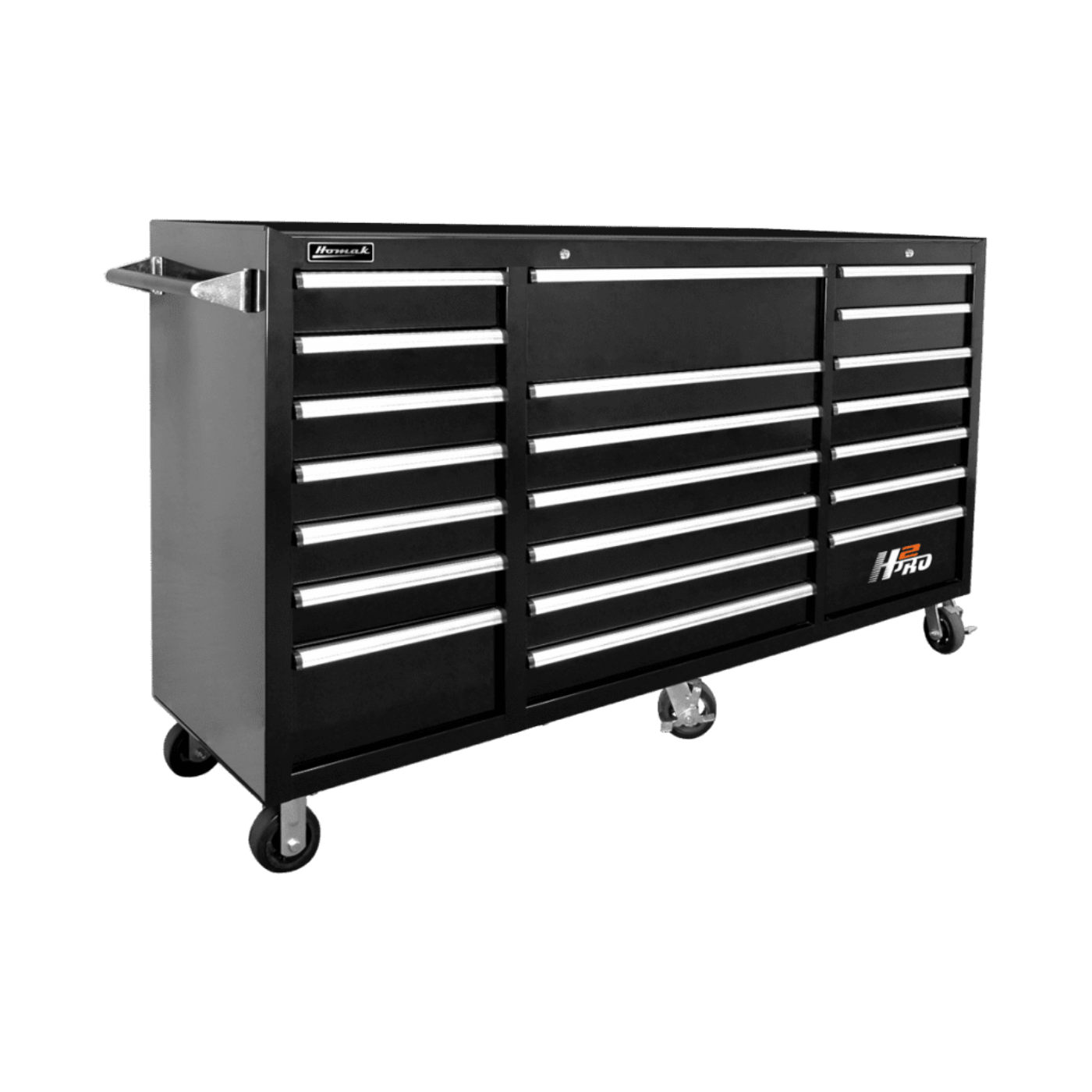 Homak 72” H2Pro Series 21 Drawer Roller Cabinet - BK04021720