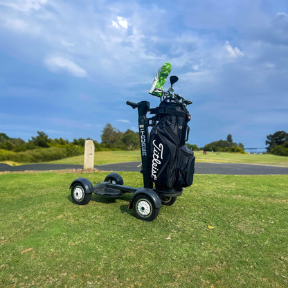 2024 Golf Skate Caddy Tourer X Electric Skateboard Style Golf Scooter The GSC™ Tourer X is an exciting standing position personal golf transporter, that will change the way we play. The rider can ‘ride the turf’ while enjoying a stable and smooth ride, cruising to their own ball, without having to wait for their co-player as in a traditional golf cart. The new GSC Tourer X features the new patented steering that reduces the turning circle by 50% from the original GSC Tourer,