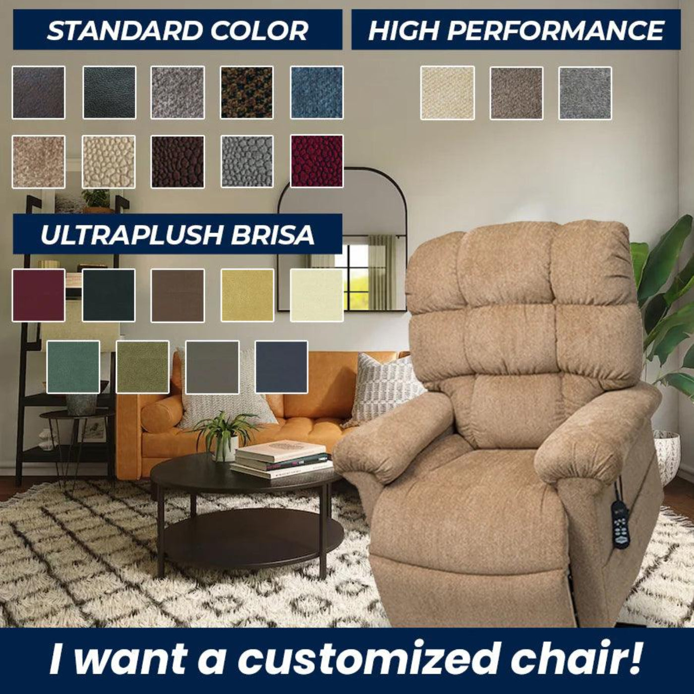 UltraComfort UC556-MLA Vega Medium/Large Size 2 Zone Zero Gravity Lift Chair - UC556-MLA-DST-AWI
