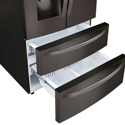 LG 36 in. 4-Door French Door Refrigerator in Black Stainless Steel 28 Cu. Ft. (LMXS28626D)