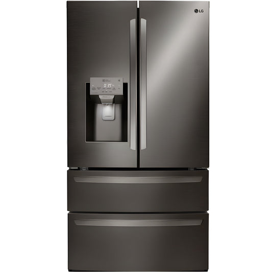 LG 36 in. 4-Door French Door Refrigerator in Black Stainless Steel 30 Cu. Ft. (LRMDS3006D)