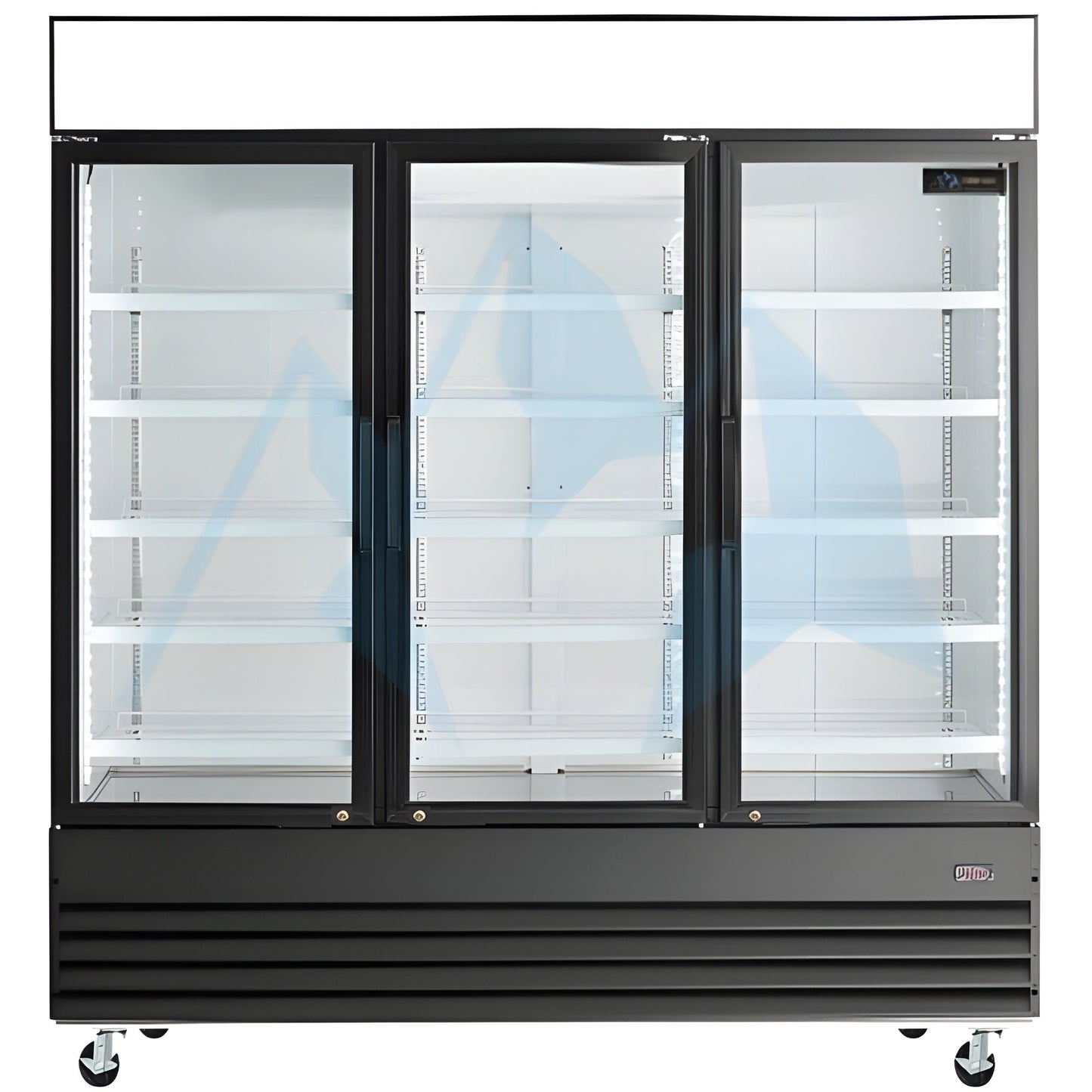 Chef AAA - Commercial 78" 3 Glass Door Refrigerator 69.43 cu.ft. - TSM69R