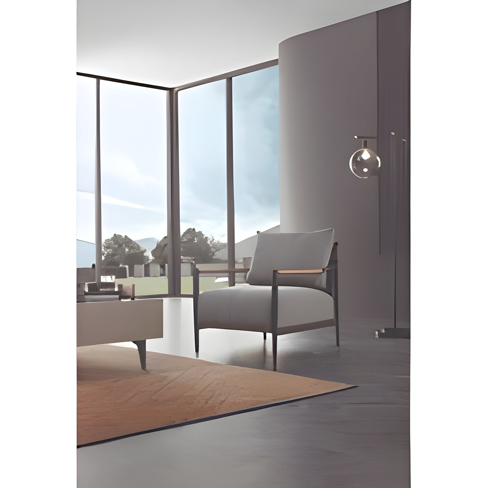 Enza Home US Linz Armchair - Metal - 2118 - K2 - 22406 Grey - KL:40109 Tobacco - AR:217 - 1454073
