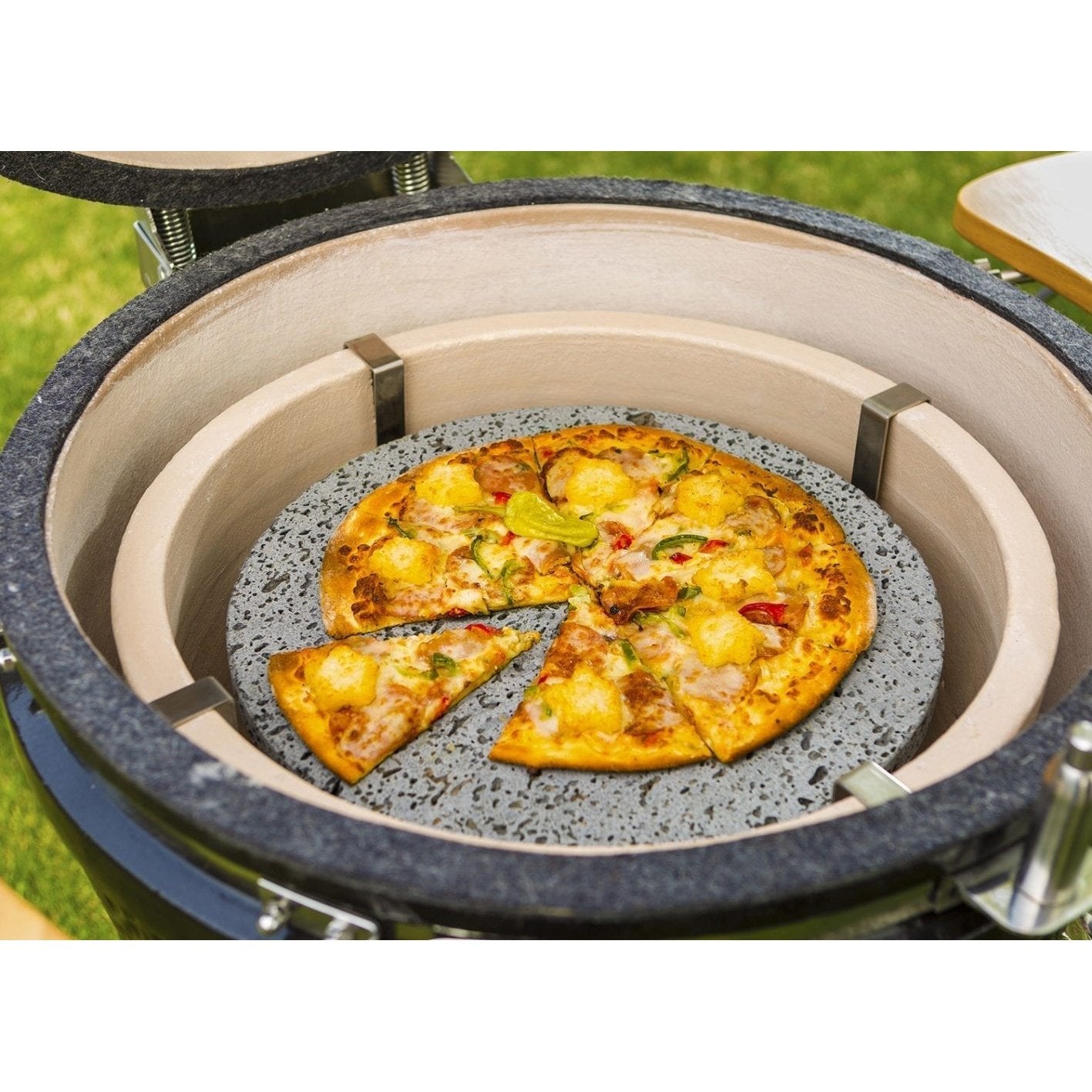 Vision Grills Elite | XD402 Deluxe Ceramic Kamado Grill | Charcoal Gas Compatible - Elite - XD402GMG