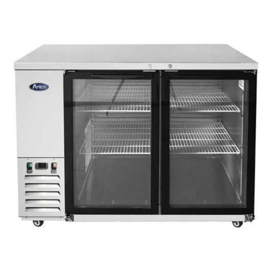 Atosa MBB48G-GR 48" Stainless Steel Glass Door Back Bar Refrigerator 12.9 Cu.Ft - MBB48G-GR