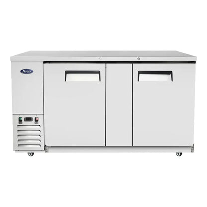 Atosa MBB69GR 68" Stainless Steel Solid Door Back Bar Refrigerator 21.5  Cu.Ft - MBB69GR