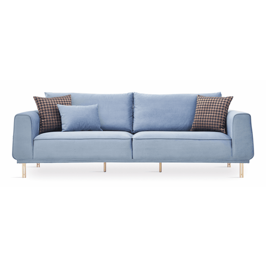 Enza Home US Merida 3 Seater Sofa 2044 K1 12003 Blue - 1431722 - Backyard Provider