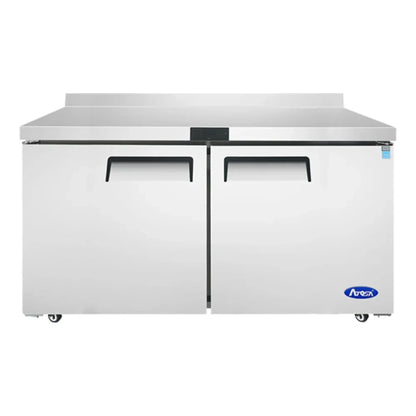 Atosa MGF8410GR 60.2" Worktop Refrigerator with Backsplash 17.2 Cu.Ft - MGF8410GR