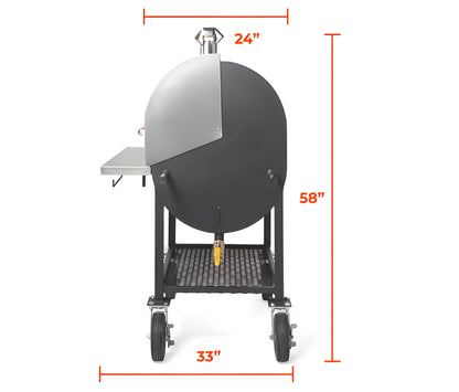 Pitts & Spitts Maverick 2000 Pellet Grill w/ 8" Wheel Upgrade - P- MAV