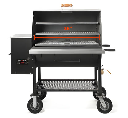 Pitts & Spitts Maverick 2000 Pellet Grill w/ 8" Wheel Upgrade - P- MAV