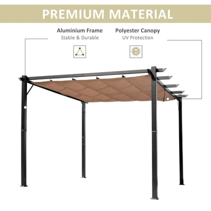 Outsunny 10' x 13' Outdoor Pergola Gazebo Backyard Canopy Cover - 84C-055BK