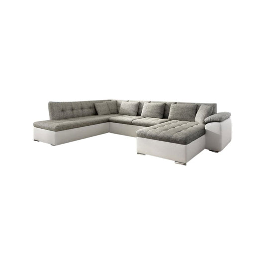 Maxima House LEONARDO Sofa White/Gray Sectional Sleeper Sofa - MIR031