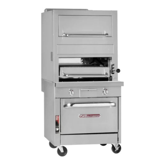 Southbend P32C-32B 32” Natural Gas Match Radiant Broiler Single Deck With Warming Oven 110000 Total Btu - P32C-32B