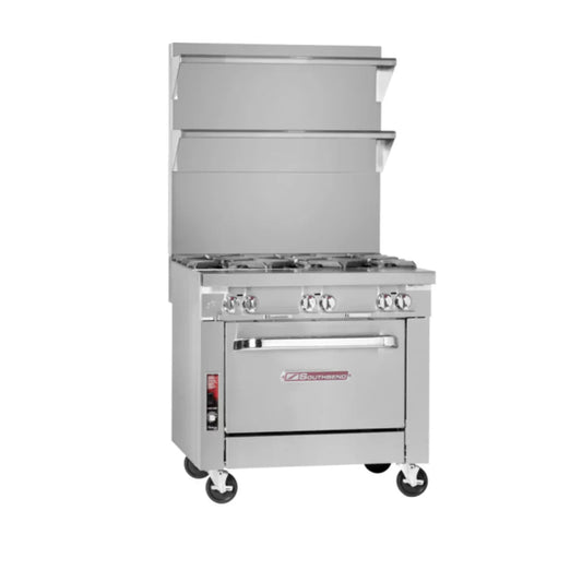 Southbend Platinum, P36A-HHH Gas Range , 36”, Hot Top With Convection Oven 141000 Total Btu - P36A-HHH