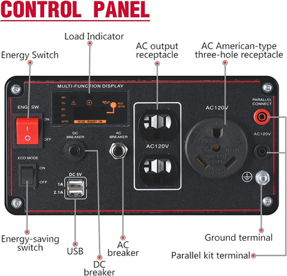 Powersmart Inverter Generator Open Frame 3500W/4200W Low THD Parallel and RV Ready 4 Stroke Gas New - PS5040