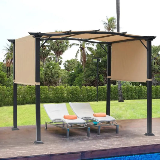 Outsunny 8' x 10' Retractable Pergola Canopy - 84C-124