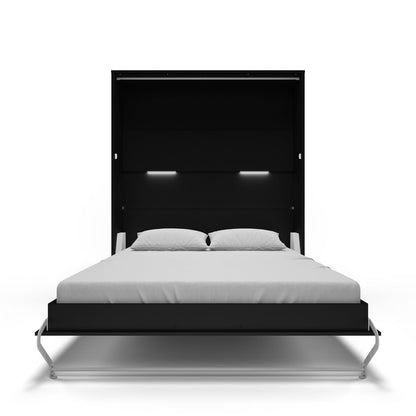 Maxima House Vertical European QUEEN size Murphy bed INVENTO, LED included - IN-14BL - Backyard Provider