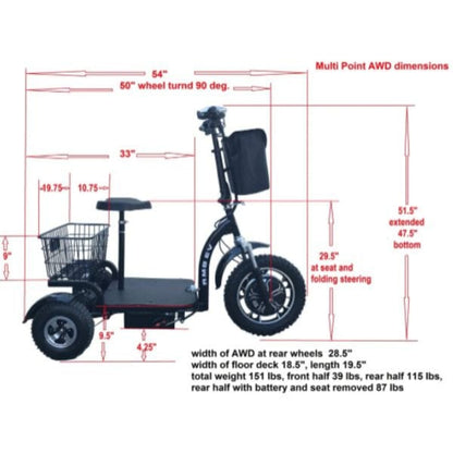 RMB EV Multi Point AWD KODIAK Scooter - AWD KODIAK