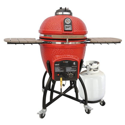 Vision Grills Professional | C-Series Hybrid | Charcoal & Gas - C Series Hybrid Black
