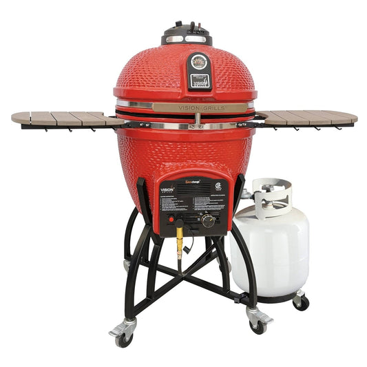 Vision Grills Professional | C-Series Hybrid | Charcoal & Gas - C Series Hybrid Black